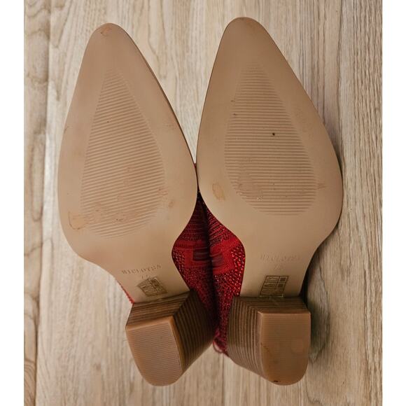 Rhinestone Western Cowboy Boots Fringe Pointed Toe Glitter Tassels Womens 7.5 - Picture 9 of 9